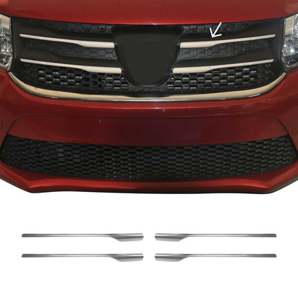 Kühlergrill Leisten Grillleisten für Dacia Sandero 2012-2017 Edelstahl Chrom 4x