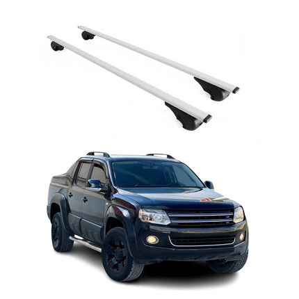 Dachträger Grundtäger für VW Amarok mk1 2010-2022 75kg Metall Silber 2 tlg