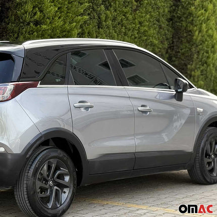 Fensterleisten Zierleisten für Opel Crossland X 2017-2024 Edelstahl Chrom 8tlg