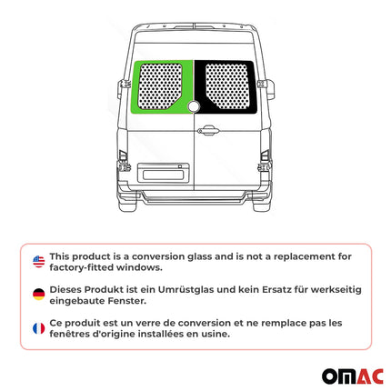 Heckscheibe Fenster für VW Crafter 2017-2026 Doppelflügeltür Hinten Links L2 L3
