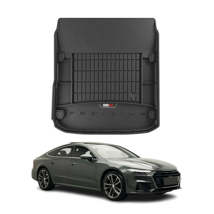 Kofferraumwanne für Audi A7 C8 Sportback 2018-2023 OMAC Premium 3D Schwarz Gummi