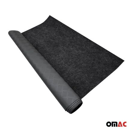 Antirutschmatte Auto Gumimatte Bodenbelag Riffelblech Optik 500x200cm Schwarz 1x