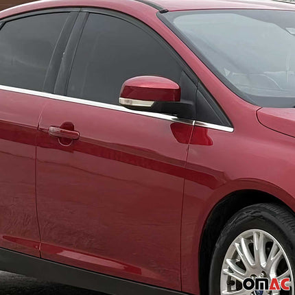 Fensterleisten Zierleisten für Ford Focus Limo 2010-2018 Edelstahl Chrom 8tlg