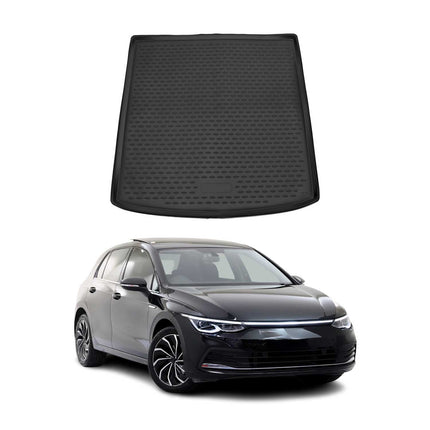 Kofferraummatte Kofferraumwanne für VW Golf 8 Variant 2019-2026 Gummi Schwarz