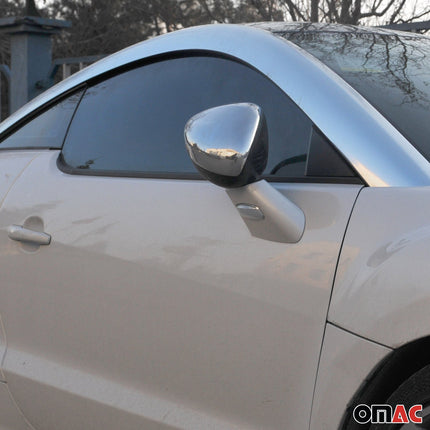 Spiegelkappen Spiegelabdeckung für Citroen DS3 2010-2019 Edelstahl Chrom 2tlg