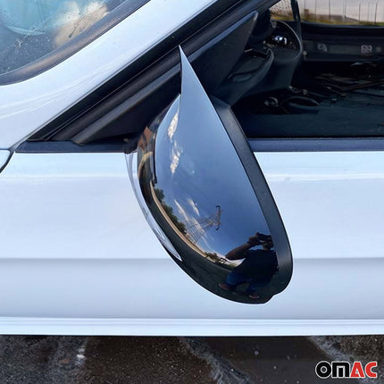 Spiegelkappen Spiegelabdeckung für BMW 3er E90 2008-2011 ABS Schwarz Glanz 2tlg