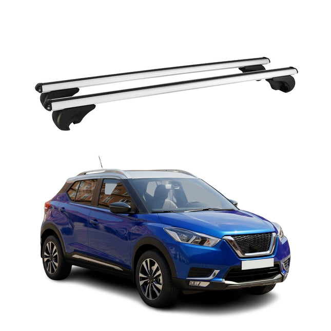 Dachträger Grundtäger für Nissan Kicks 2016-2026 75kg Aluminium Silber 2 tlg
