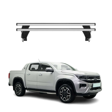 Menabo Dachträger Grundträger für VW Amarok mk2 2023-2026 Alu Grau 2tlg