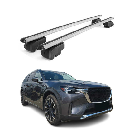 Dachträger Grundtäger für Mazda CX-90 2024-2026 75kg Aluminium Silber 2 tlg