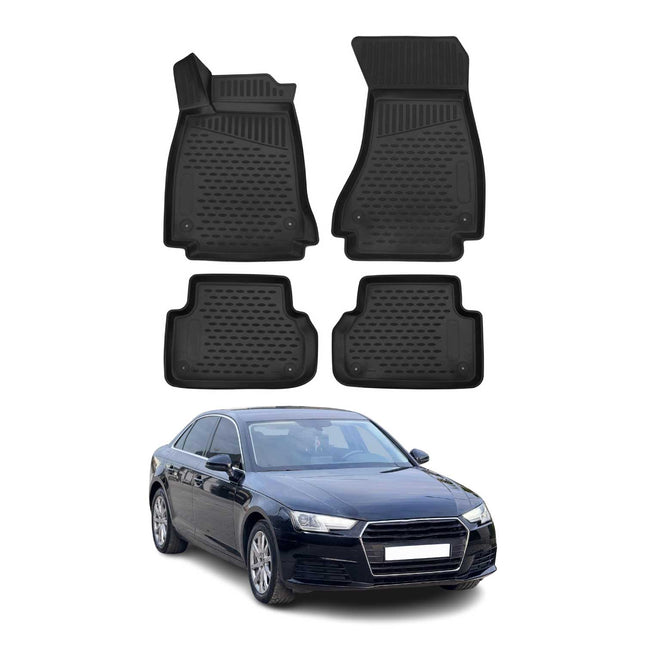 Gummimatten Fußmatten für Audi A4 B9 Limo Avant Allroad 2016-2025 TPE 4x