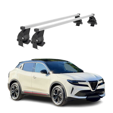 Menabo Dachträger Grundträger für Alfa Romeo Junior 2024-2026 Stahl Silber 2tlg