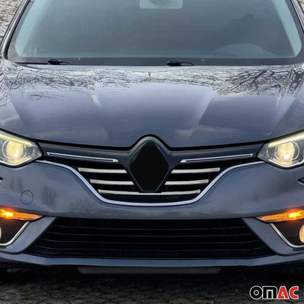 Kühlergrill Leisten Grillleisten für Renault Megane 2015-2020 Edelstahl Chrom 5x