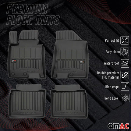 OMAC Gummi Fußmatten für Hyundai i40 2014-2019 Premium TPE Automatten Schwarz 4x