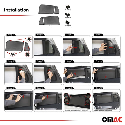 Sonnenschutz Seitenfenster für Mercedes EQC N293 2019-2023 Heckscheibe 2tlg