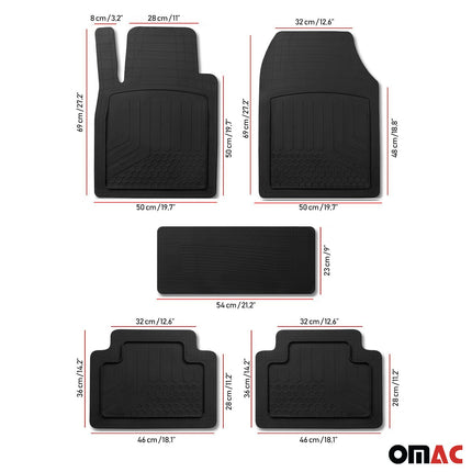 Fußmatten Gummimatten 3D Matte für Suzuki SX4 Swift Gummi Schwarz 5tlg