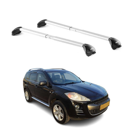 Dachträger Grundtäger für Peugeot 4007 2007-2012 5 tür 100kg Alu Silber 2x ABE