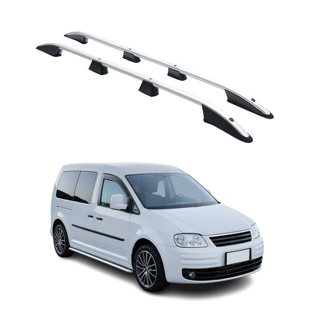 Dachreling Dachgepäckträger für VW Caddy 2003-15 L2 Langer Alu ABE Silber 2x