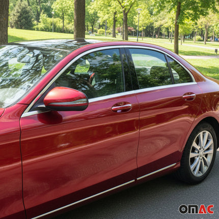 Seitentürleiste Türschutzleiste für Mercedes C Klasse W205 2014-2021 Chrom 2x