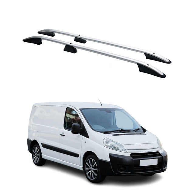 Dachreling Dachgepäckträger für Citroen Jumpy 2007-2016 Kurzer Radstand Alu Grau