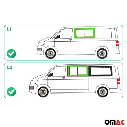 Auto Seitenfenster Schiebefenster für VW T5 2003-2015 Links Schwarz L1 L2