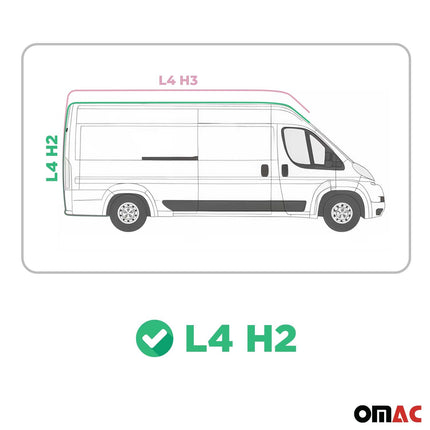 Dachreling Dachgepäckträger für Peugeot Boxer II 2006-2024 L4 Alu Grau