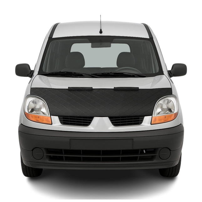 Haubenbra Steinschlagschutz für Renault Kangoo Facelift 1996-2004 Schwarz Halb
