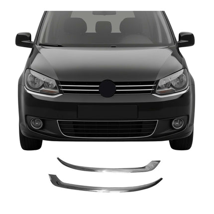 Scheinwerfer Leisten Böser Blick für VW Caddy 2010-2015 Edelstahl Chrom 2tlg