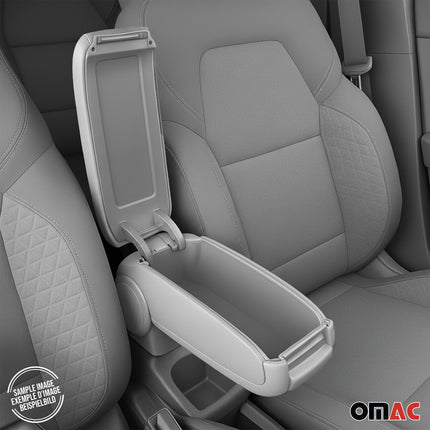 Mittelarmlehne Armlehne Mittelkonsole für Opel Corsa D 2006-2014 PU-Leder Grau