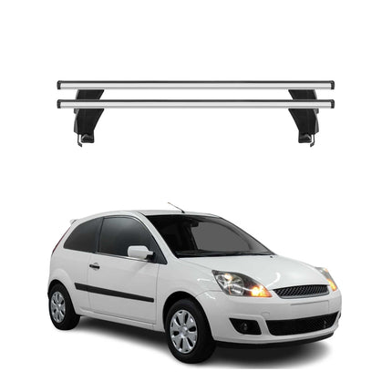 Menabo Dachträger Grundtäger für Ford Fiesta 2002-2008 3tür 50kg Alu Silber 2x