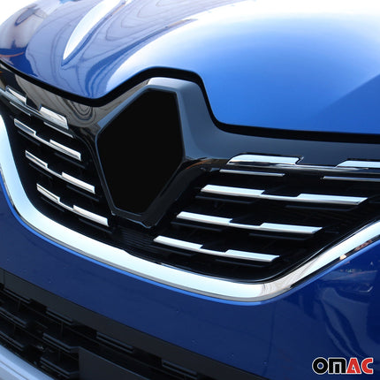 Kühlergrill Leisten Grillleisten für Renault Captur 2019-2026 Edelstahl Chrom 6x