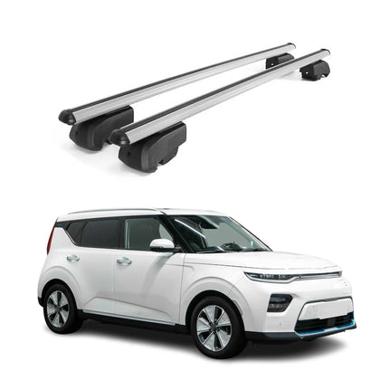 Dachträger Grundträger für Kia Soul EV 2019-2023 Aluminium Silber ABE 2x