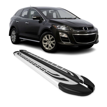 Trittbretter Seitenschweller Seitenbretter für Mazda CX-7 2006-2012 Alu Grau