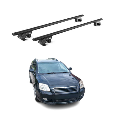 Dachträger für Toyota Avensis mk1 Kombi 1997-2003 5 tür 90kg Alu Schwarz 2x ABE