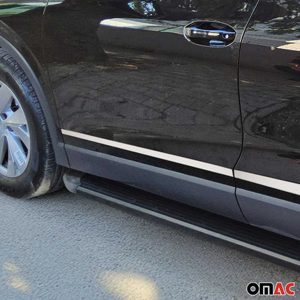Seitentürleiste Türschutzleiste für VW Tiguan mk3 2024-2026 Edelstahl Chrom 4tlg