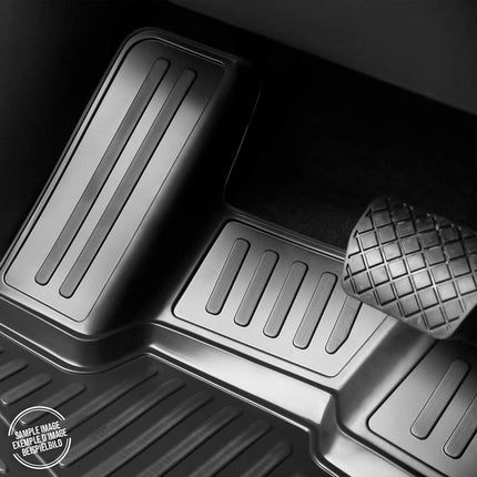 OMAC Gummimatten Fußmatten für Honda Jazz 2001-2008 TPE Automatten Schwarz 4x