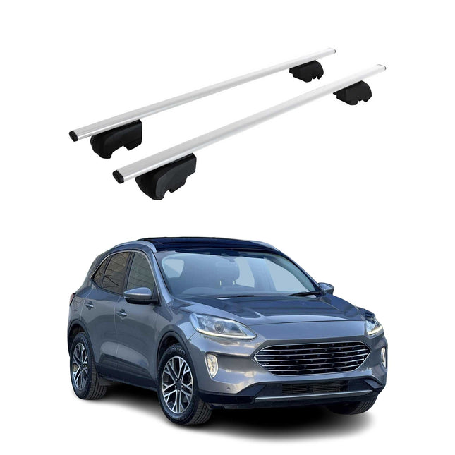 Dachträger Grundtäger für Ford Kuga III 2019-2026 75kg Metall Silber 2 tlg