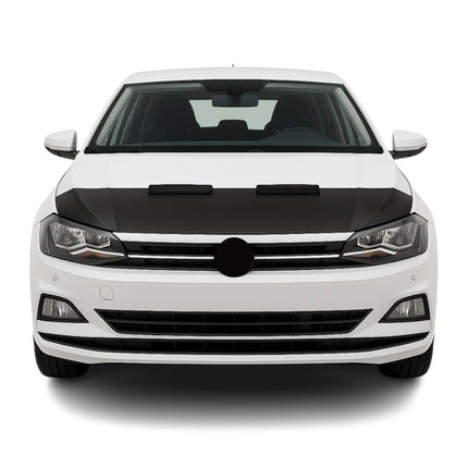 Haubenbra Steinschlagschutz Bonnet Bra für VW Polo 2017-2026 Schwarz Halb