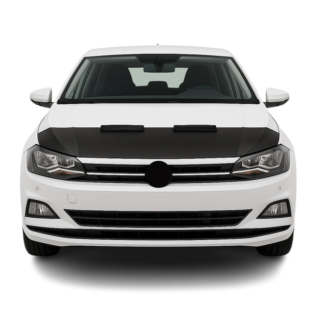 Haubenbra Steinschlagschutz Bonnet Bra für VW Polo 2017-2026 Schwarz Halb