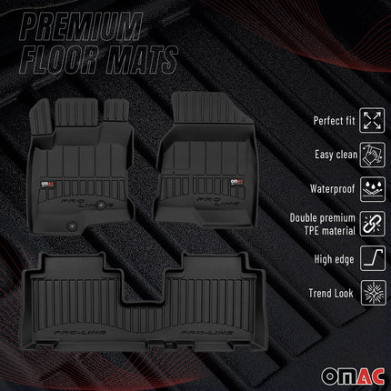 OMAC Gummi Fußmatten für Opel Antara 2006-2018 Premium TPE Automatten Schwarz 4x