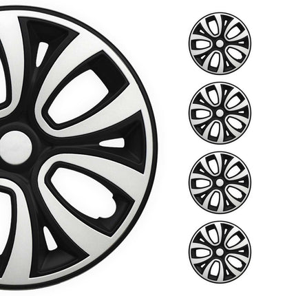 4x Radblenden Radzierblenden Radkappen für 14" Zoll Stahlfelgen weiß Schwarz