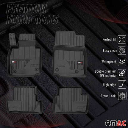 OMAC Gummi Fußmatten für Mazda MX-30 2021-2026 Premium TPE Automatten Schwarz 4x