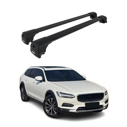 Dachträger Grundtäger für Volvo V90 V90 Cross Country 2016-2025 Alu Schwarz 2tlg