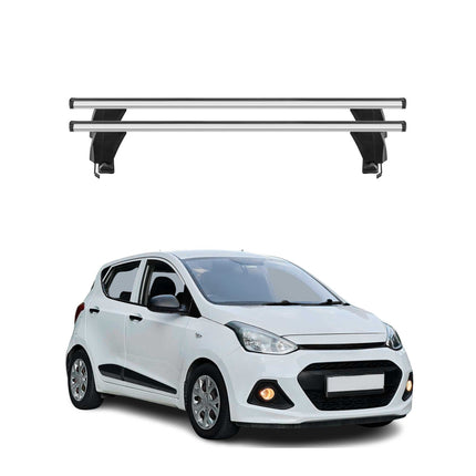Menabo Dachträger Grundtäger für Hyundai i10 2013-2017 50kg Alu Silber 2 tlg