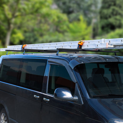 3x Dachträger + Leiterhalter Set für VW T7 Multivan 2021-2026 Schwarz