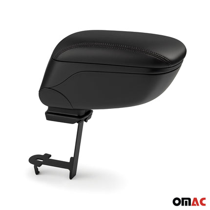 Mittelarmlehne Armlehne Mittelkonsole für Citroen C3 2009-2016 PU-Leder Schwarz