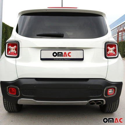 Reflektor Blenden Reflektorleiste für Jeep Renegade 2015-2024 Edelstahl Dunkel
