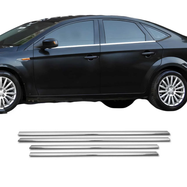 Fensterleisten Zierleisten für Ford Mondeo mk4 2007-2014 Edelstahl Chrom 4tlg
