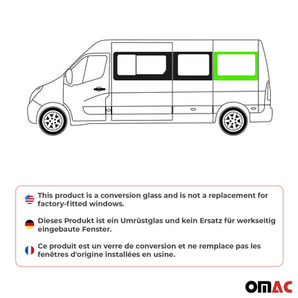 Seitenfenster Auto für Renault Master 2010-2024 Links L3 Mittel L4 Mitte vorne