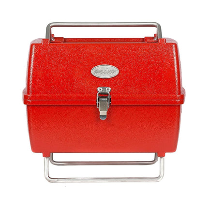 Holzkohlegrill Tragbarer Grill Garten Outdoor Rot Picknickgrill 13-teilig BBQ