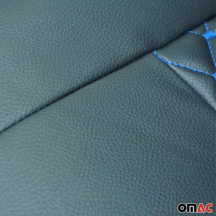 Sitzbezüge Schonbezüge für Renault Trafic 2001-2014 Kunstleder Schwarz Blau 1tlg